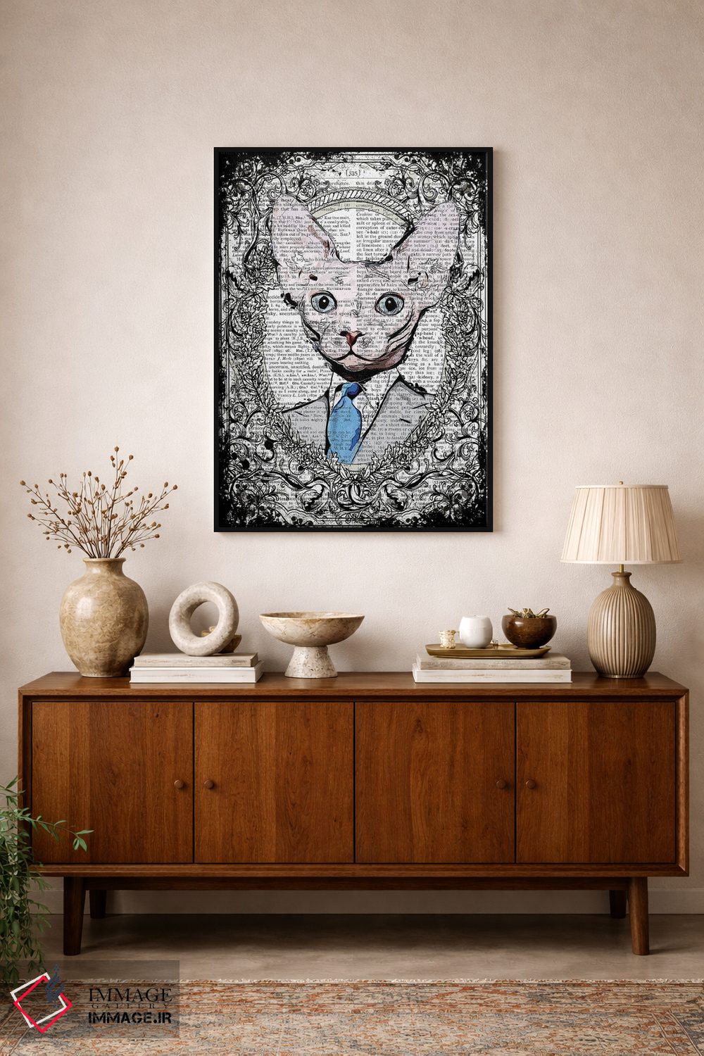 تابلو دکوراتیو آقای اسفینکس اثر این د فریم شاپ - D1B
