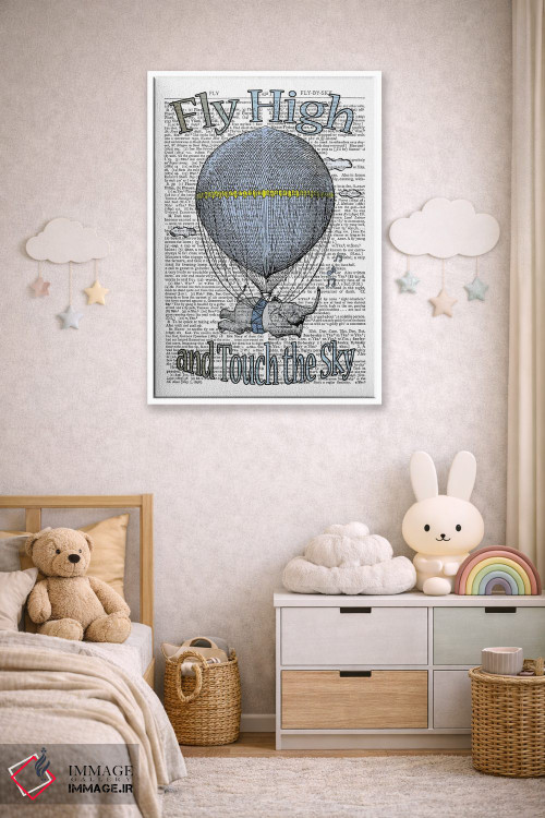 تابلو دکوراتیو پرواز بلند "آبی" اثر این د فریم شاپ - D3W