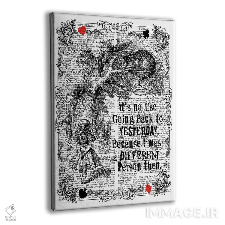 تابلو دکوراتیو 'آلیس در سرزمین عجایب "فایده ای ندارد..."' اثر این د فریم شاپ - نمای پرسپکتیو محصول