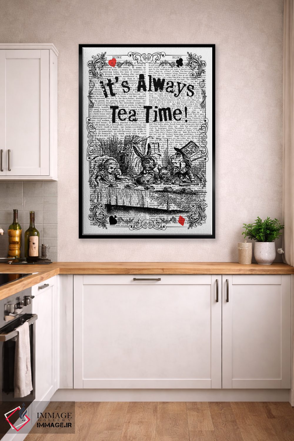 تابلو دکوراتیو آلیس در سرزمین عجایب "مهمانی چای دیوانه" اثر این د فریم شاپ - D3B