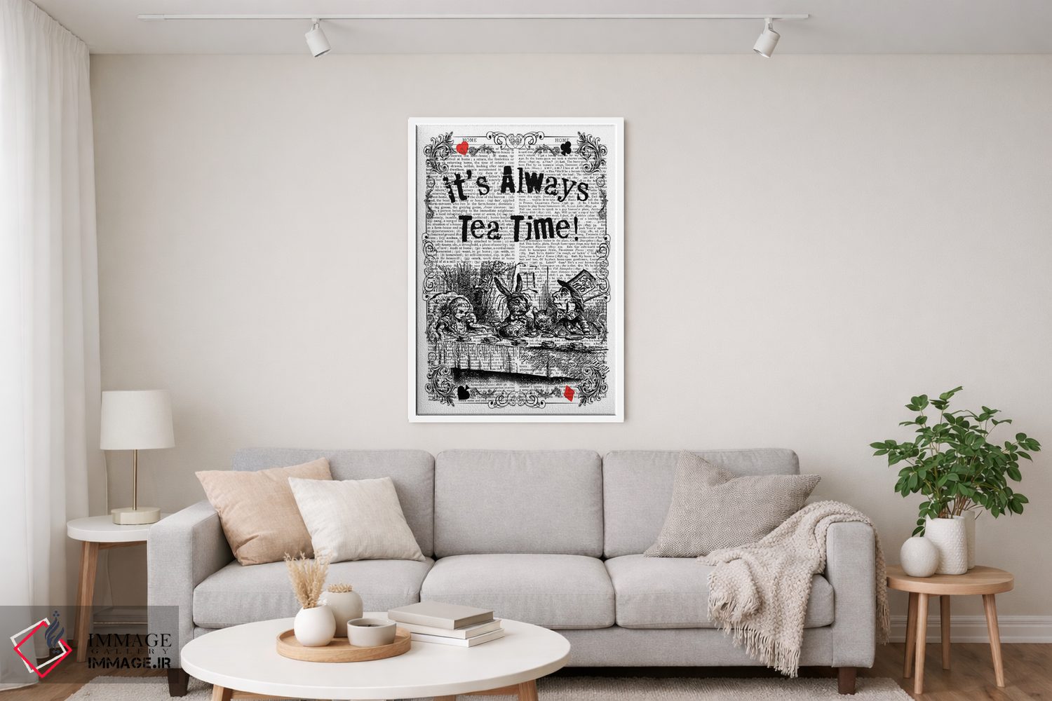 تابلو دکوراتیو آلیس در سرزمین عجایب "مهمانی چای دیوانه" اثر این د فریم شاپ - D4W