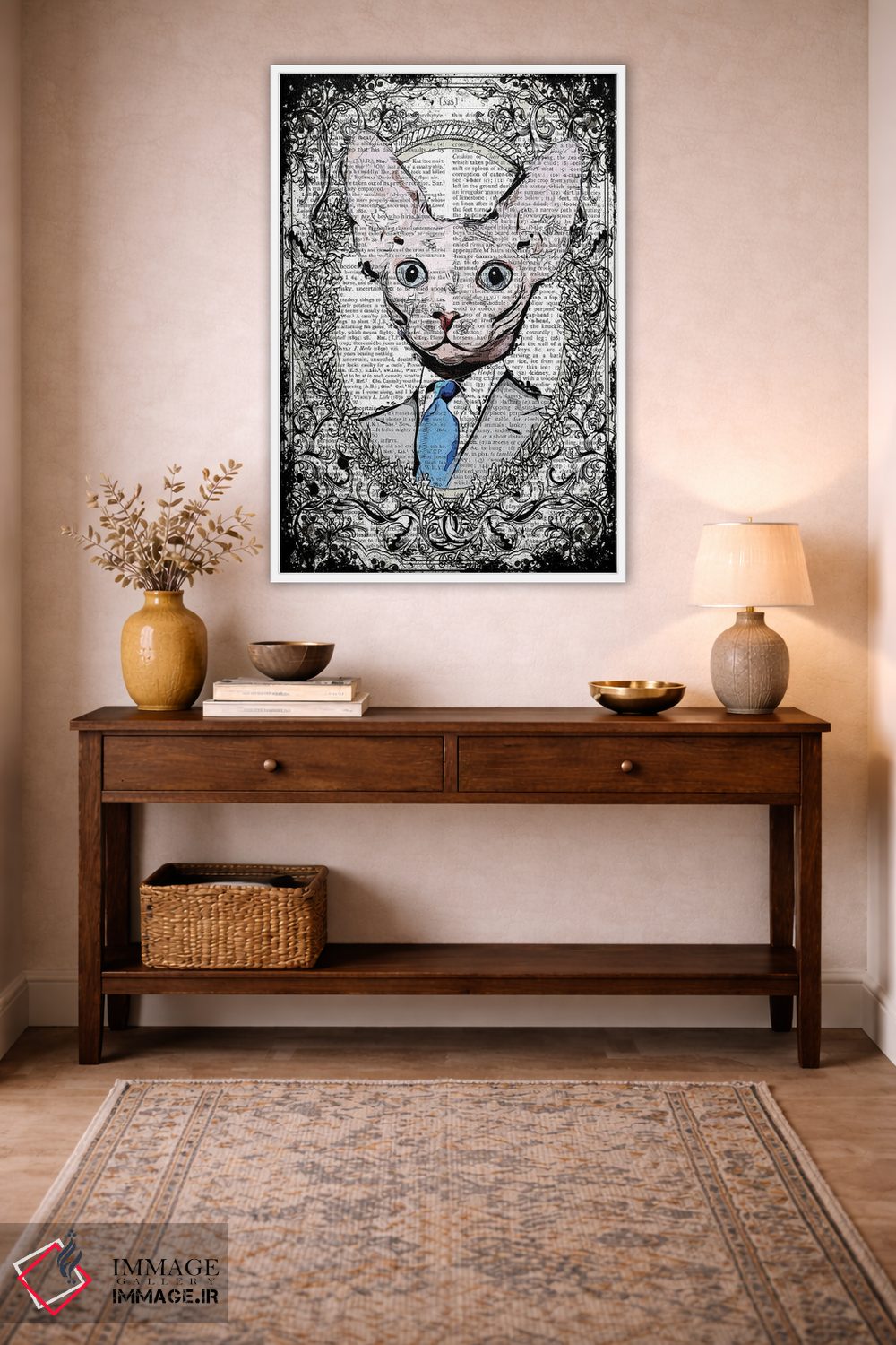 تابلو دکوراتیو آقای اسفینکس اثر این د فریم شاپ - D2W