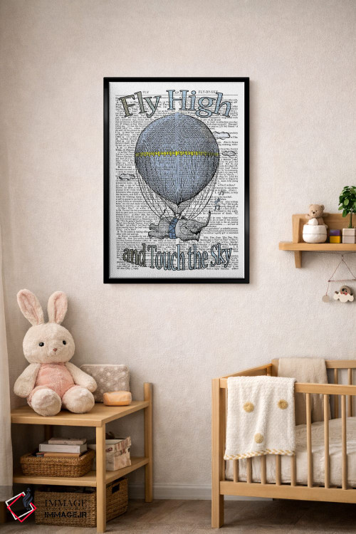 تابلو دکوراتیو پرواز بلند "آبی" اثر این د فریم شاپ - D5B