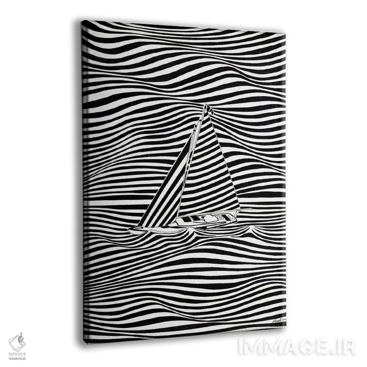 تابلو دکوراتیو قایق بادبانی یک اثر ابراهیم اونال - نمای پرسپکتیو محصول