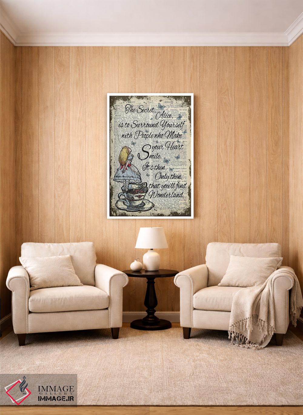 تابلو دکوراتیو آلیس در سرزمین عجایب "راز" اثر این د فریم شاپ - D5W