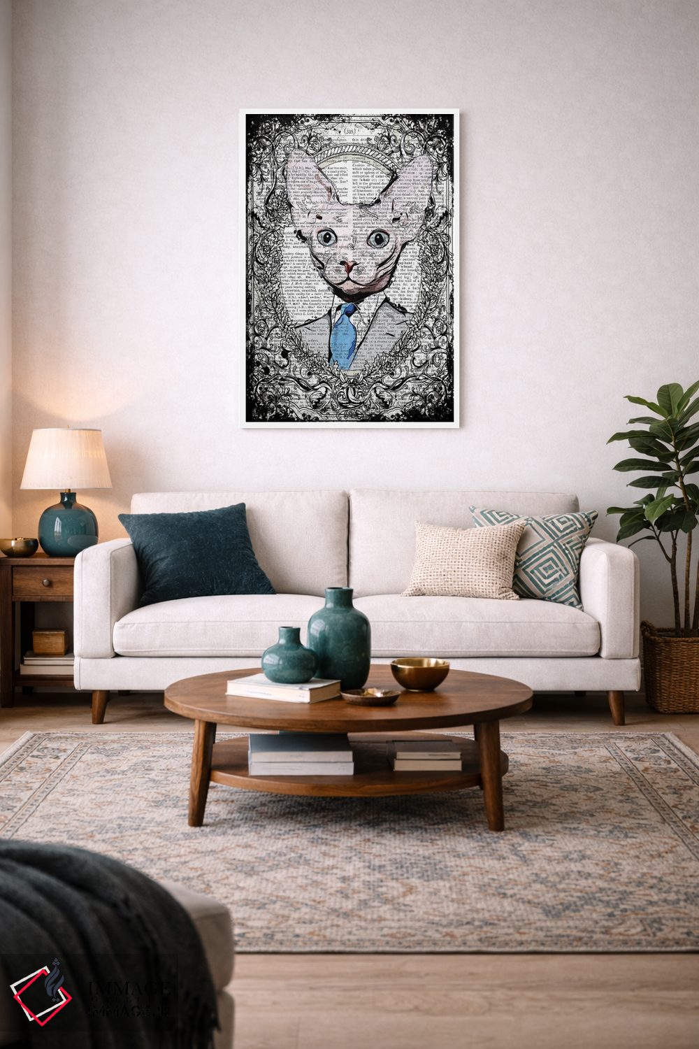 تابلو دکوراتیو آقای اسفینکس اثر این د فریم شاپ - D3W
