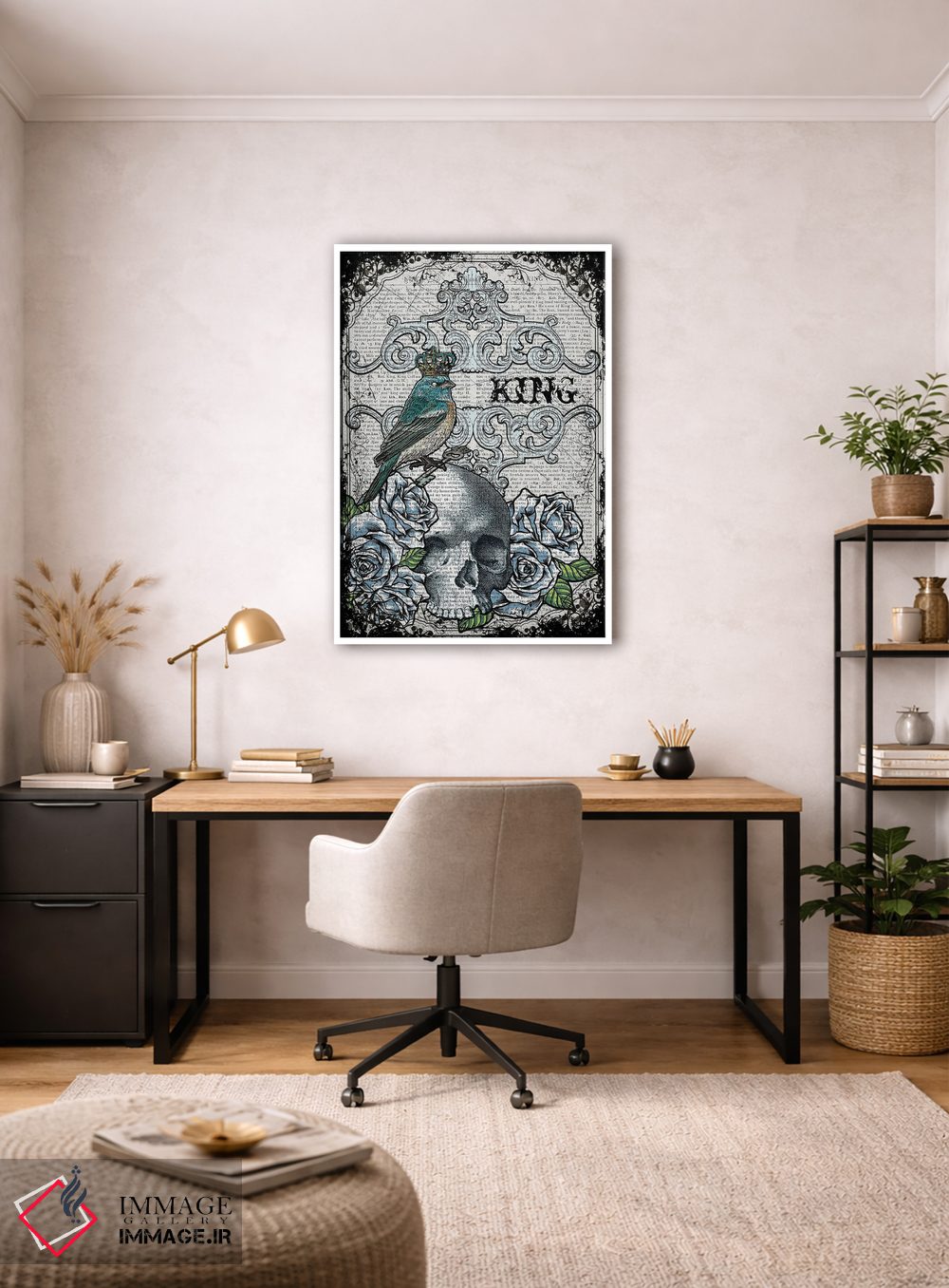 تابلو دکوراتیو پرنده پادشاه اثر این د فریم شاپ - D2W