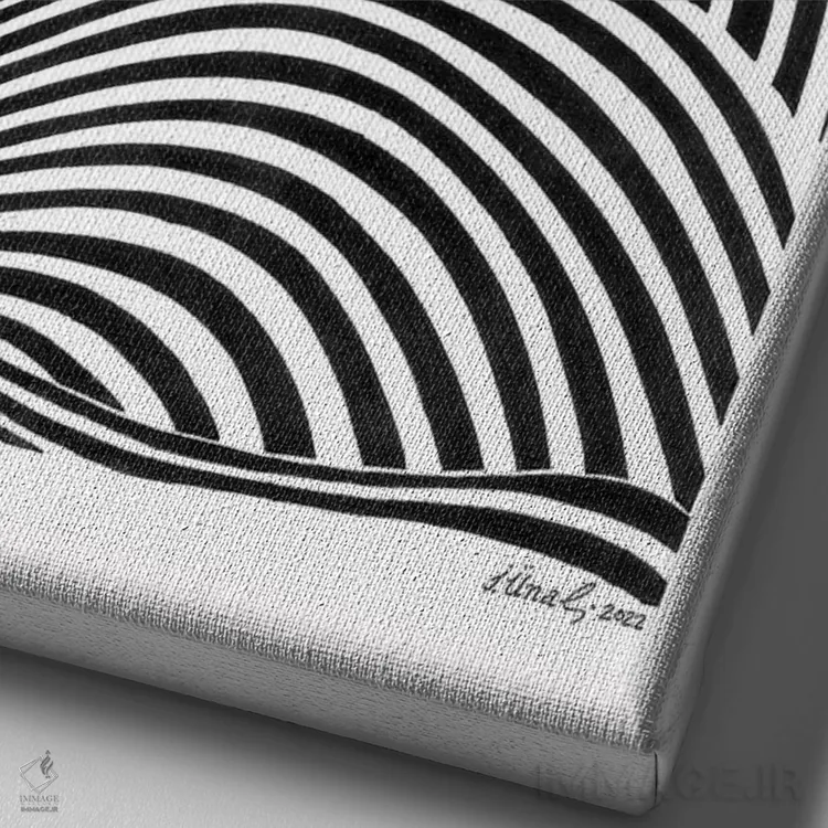 تابلو دکوراتیو مردان موج سوار III اثر ابراهیم اونال - نمای نزدیک بافت بوم