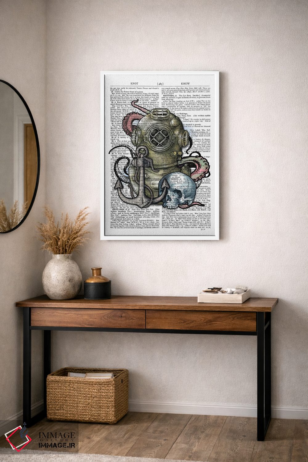 تابلو دکوراتیو کلاه غواصی اثر این د فریم شاپ - D4W