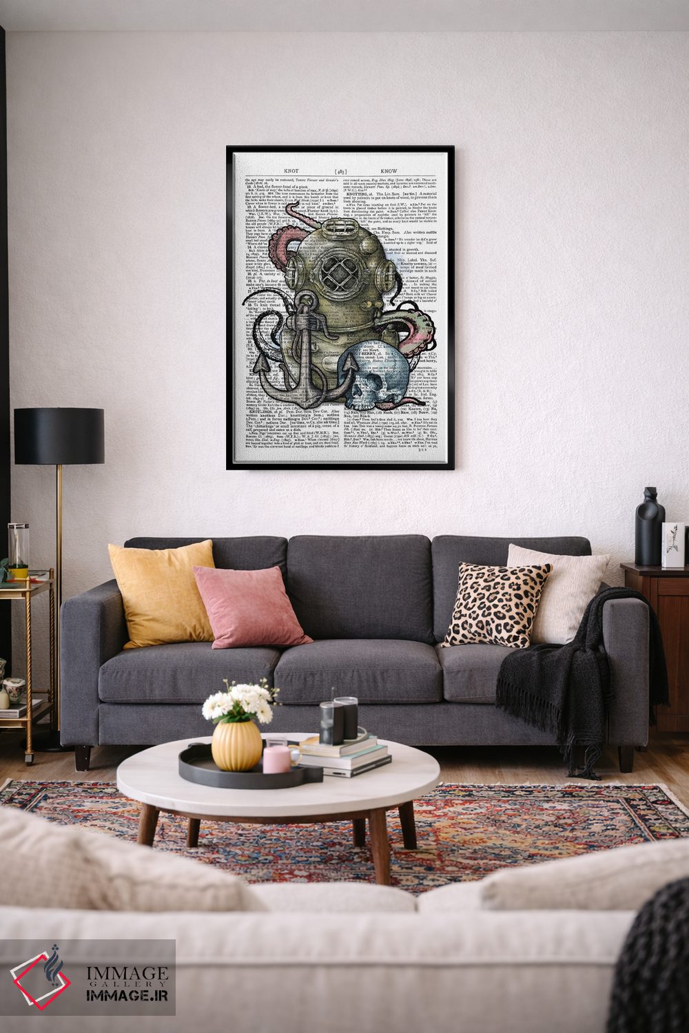 تابلو دکوراتیو کلاه غواصی اثر این د فریم شاپ - D5B