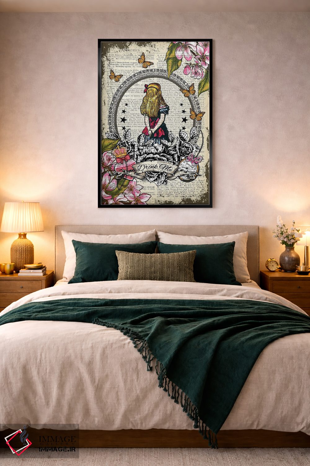 تابلو دکوراتیو آلیس در سرزمین عجایب "مرا بنوش" اثر این د فریم شاپ - D4B