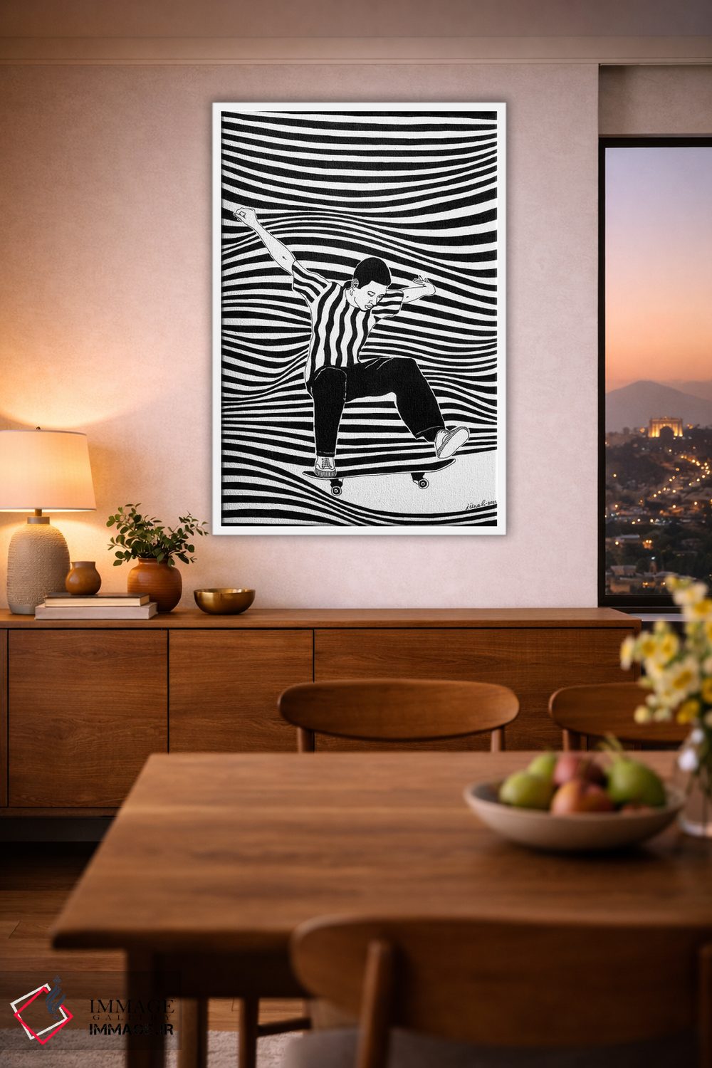 تابلو دکوراتیو اسکیت برد اثر ابراهیم اونال - D1W