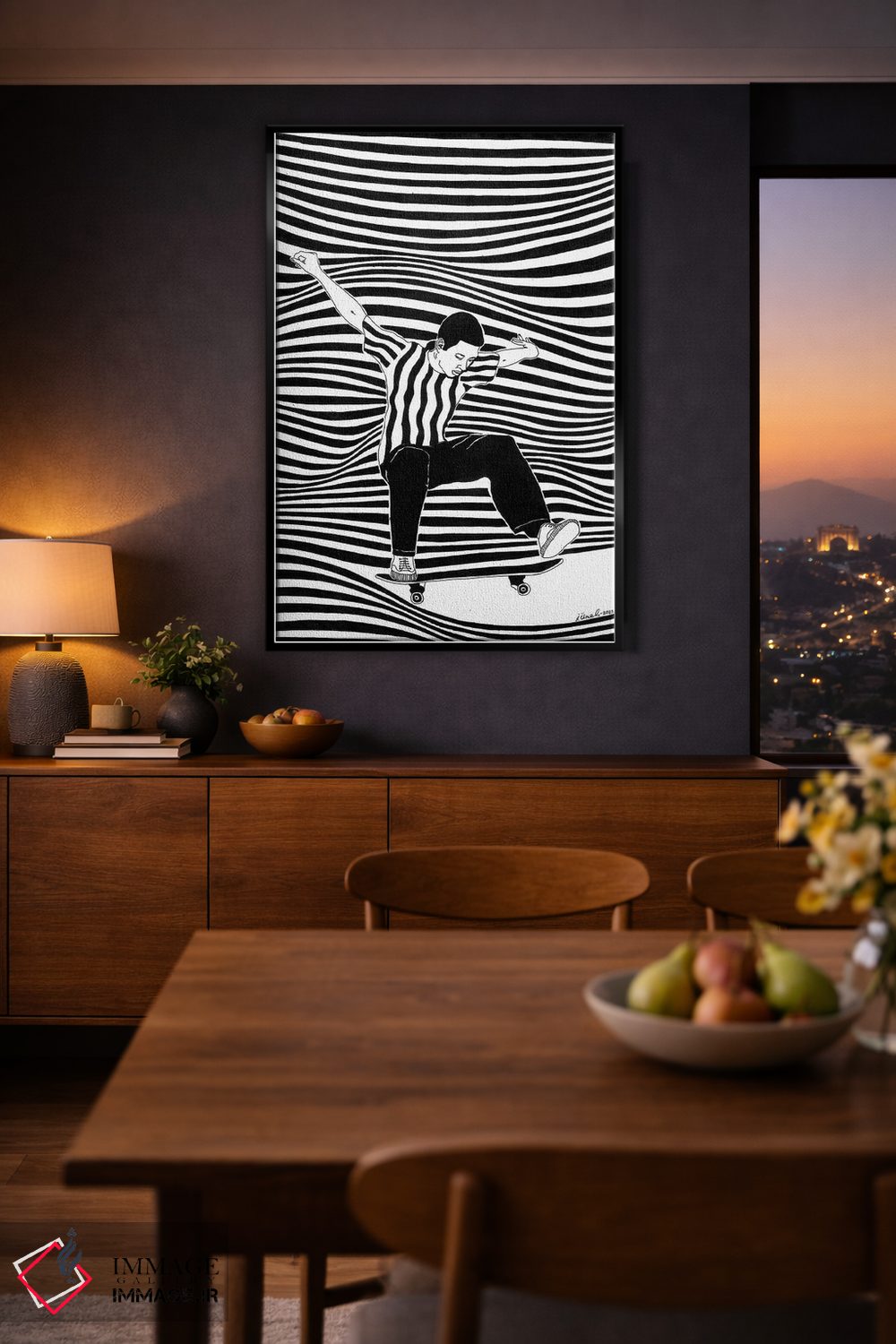 تابلو دکوراتیو اسکیت برد اثر ابراهیم اونال - D2B