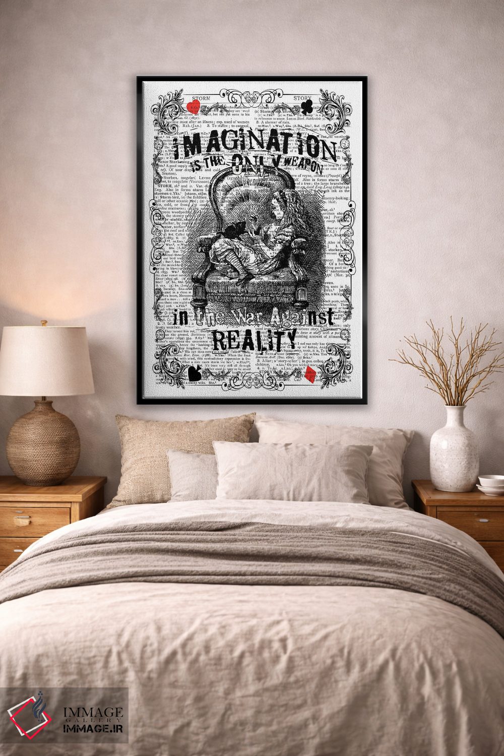 تابلو دکوراتیو آلیس "تخیل" اثر این د فریم شاپ - D2B