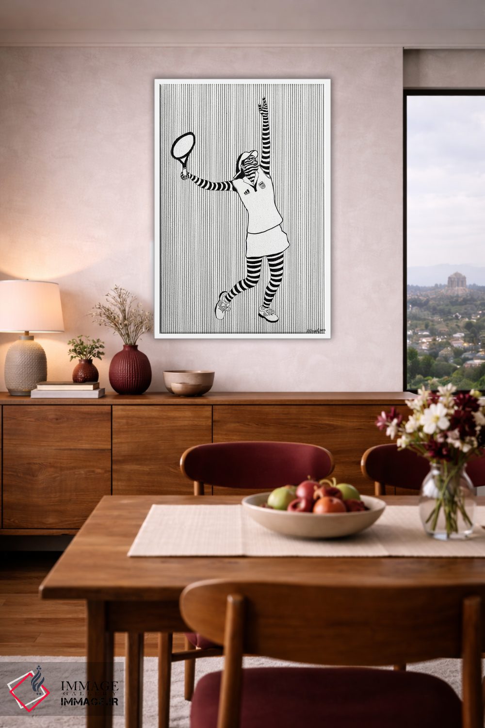 تابلو دکوراتیو ضربه سرو دو اثر ابراهیم اونال - D4W