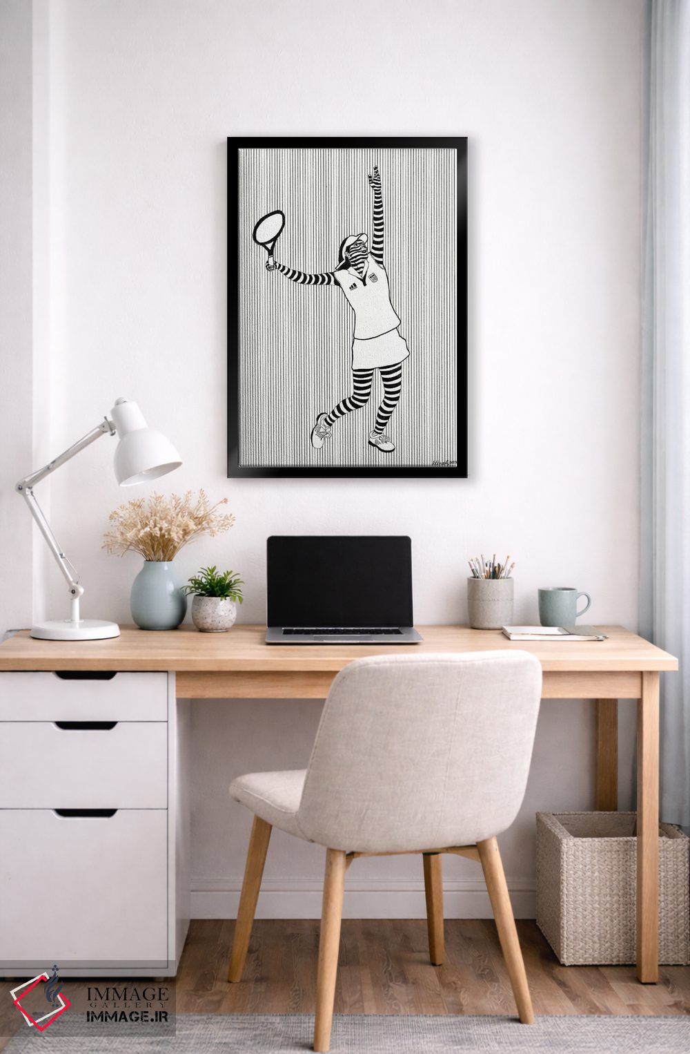 تابلو دکوراتیو ضربه سرو دو اثر ابراهیم اونال - D6B