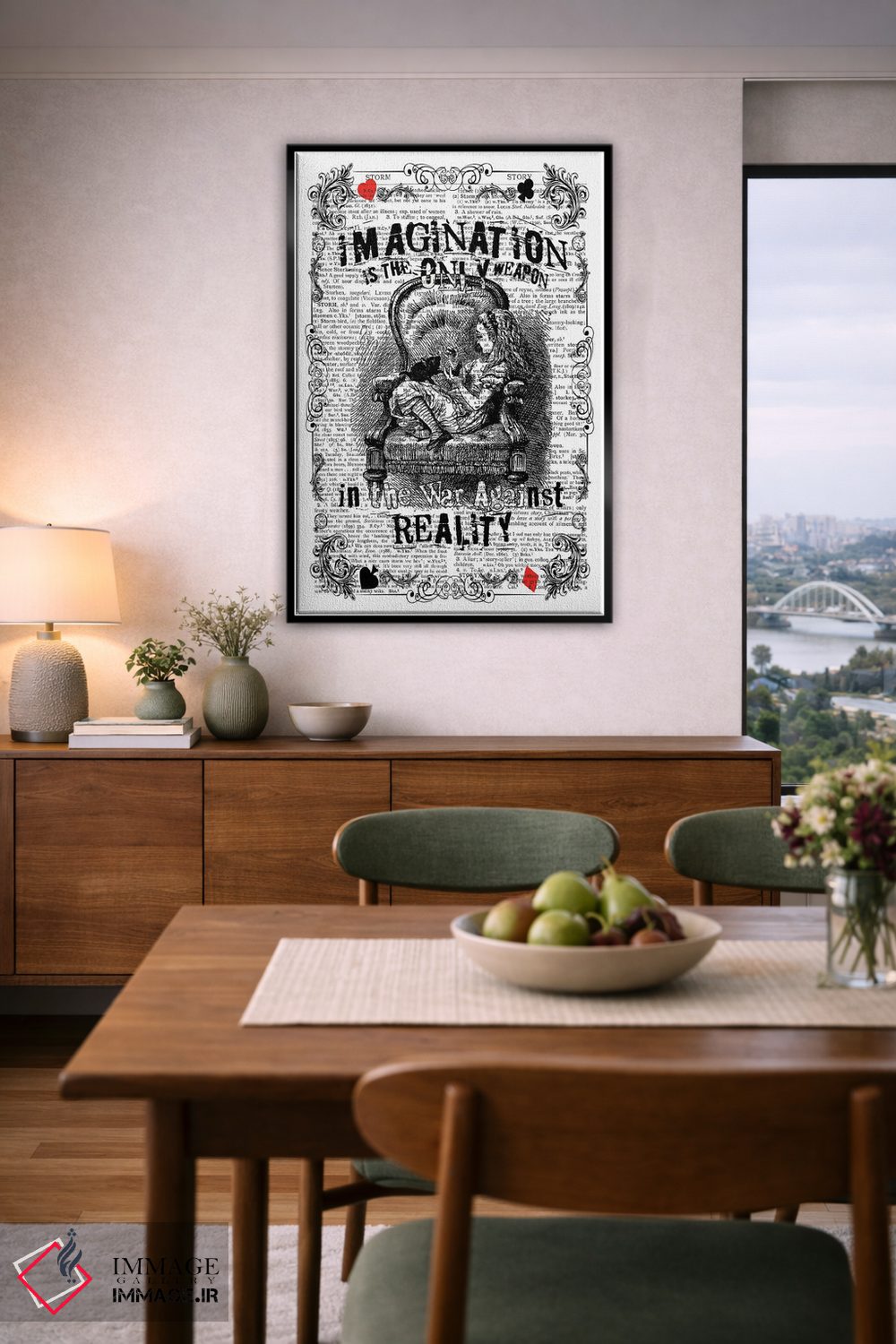 تابلو دکوراتیو آلیس "تخیل" اثر این د فریم شاپ - D6B