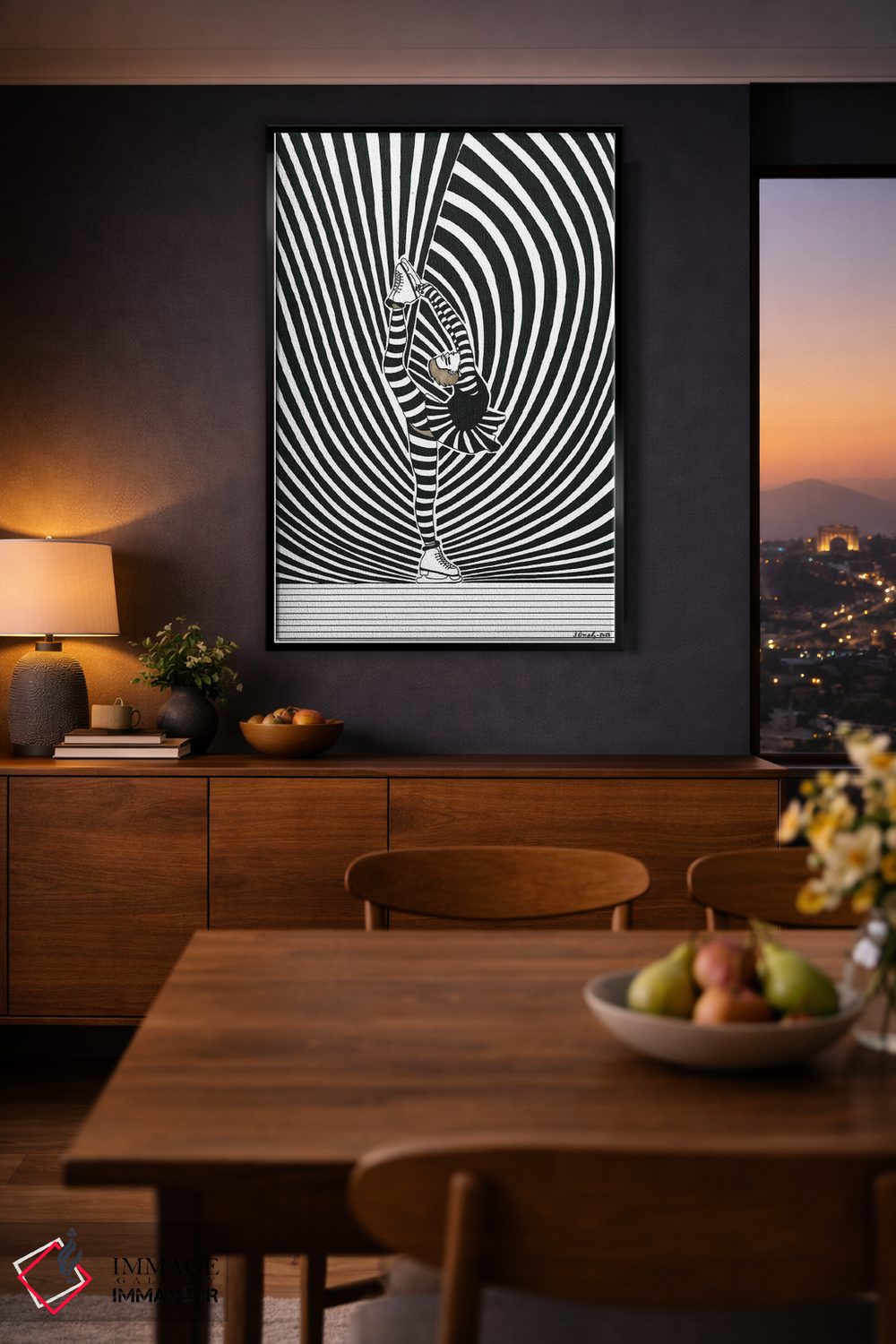 تابلو دکوراتیو اسکیت نمایشی یک اثر ابراهیم اونال - D2B