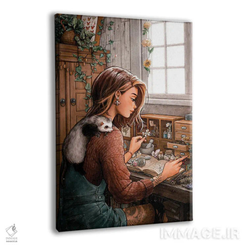 تابلو دکوراتیو یار گیاه شناس اثر آیوی دولامور - نمای پرسپکتیو محصول