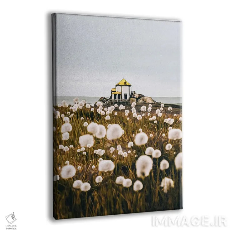 تابلو دکوراتیو دشت قاصدک اثر ایوجنیا بیدیوک - نمای پرسپکتیو محصول