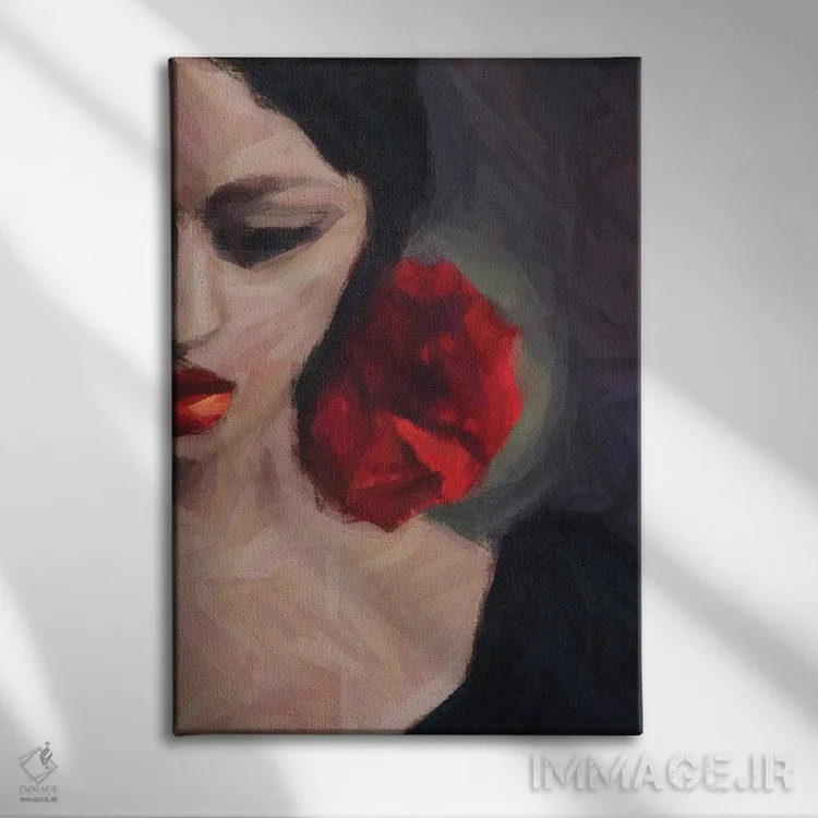 تابلو دکوراتیو پرتره یک رقاص اسپانیایی اثر ایوجنیا بیدیوک - نمای روبهرو روی دیوار