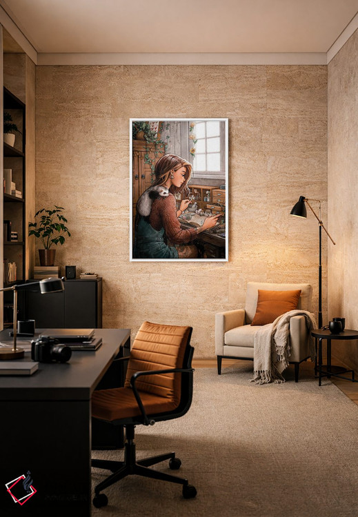 تابلو دکوراتیو یار گیاه شناس اثر آیوی دولامور - D6W