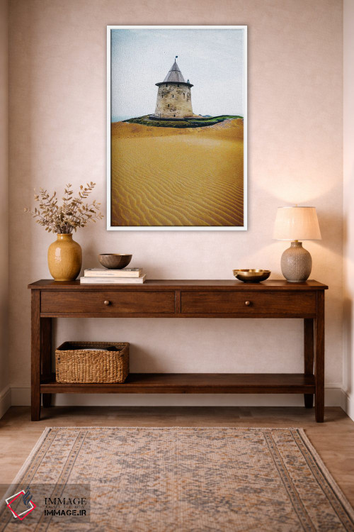 تابلو دکوراتیو برج قلعه در بیابان اثر ایوجنیا بیدیوک - D2W