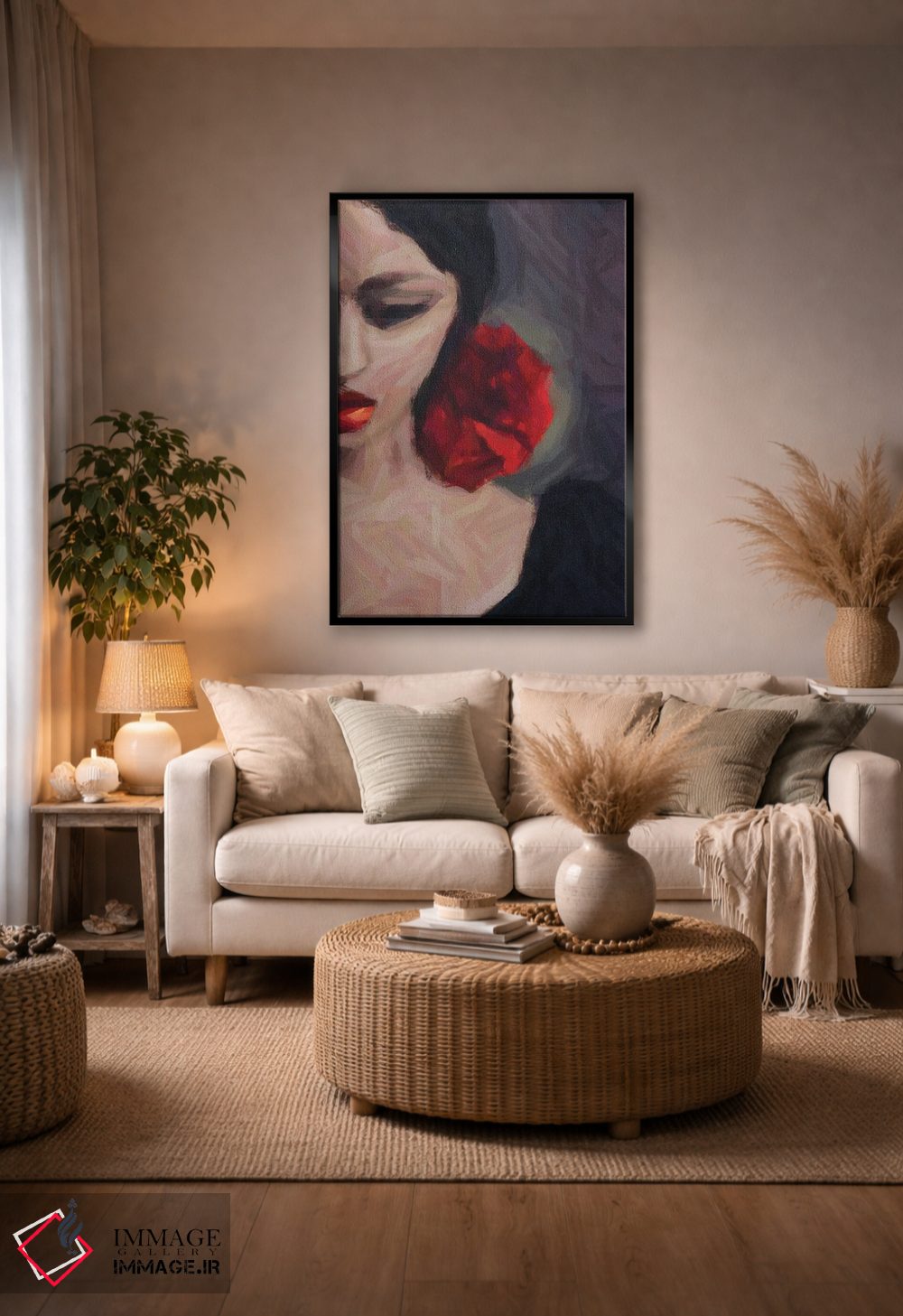 تابلو دکوراتیو پرتره یک رقاص اسپانیایی اثر ایوجنیا بیدیوک - D3B