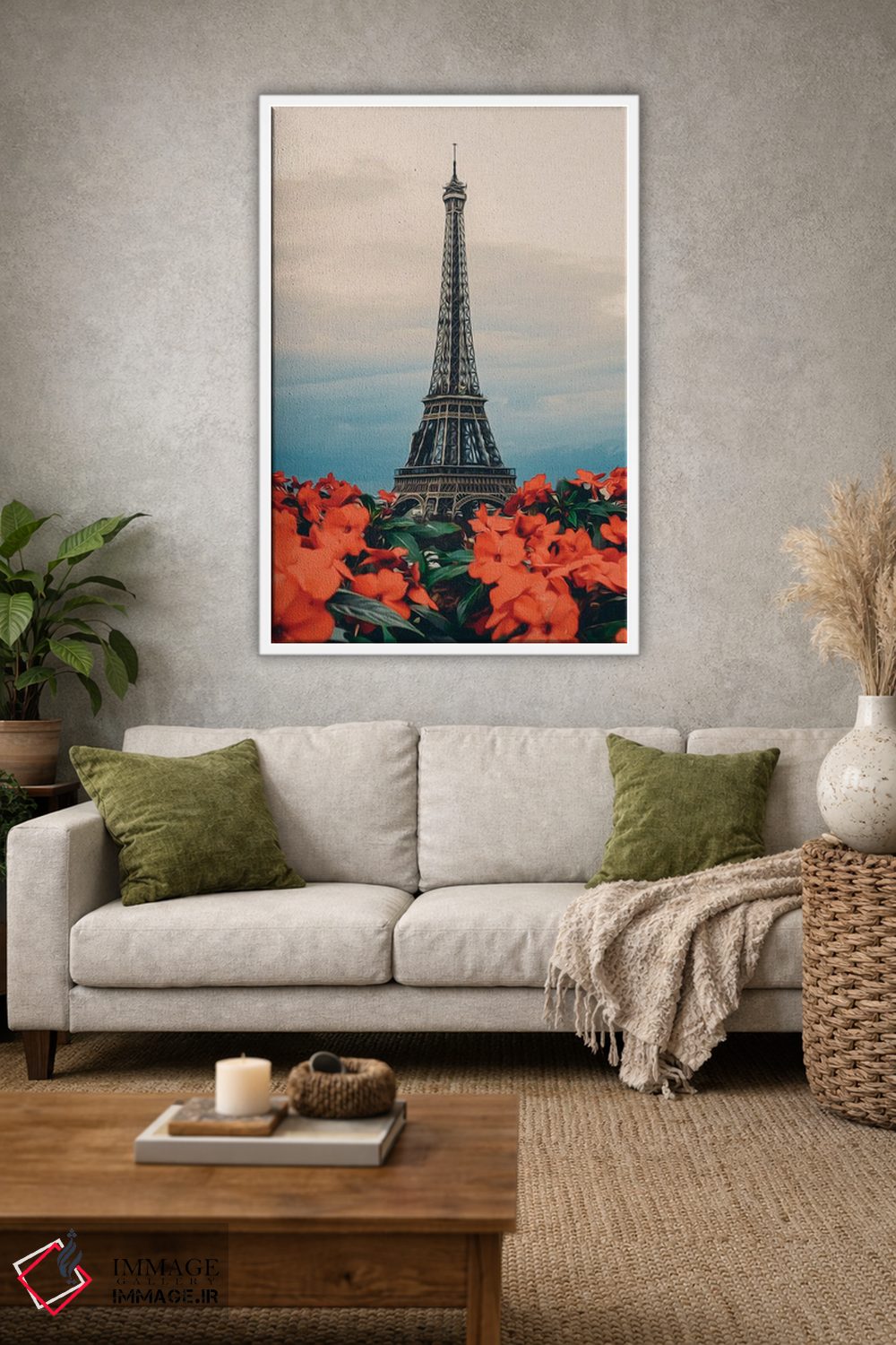 تابلو دکوراتیو بگونیا نارنجی پاریس اثر ایوجنیا بیدیوک - D1W