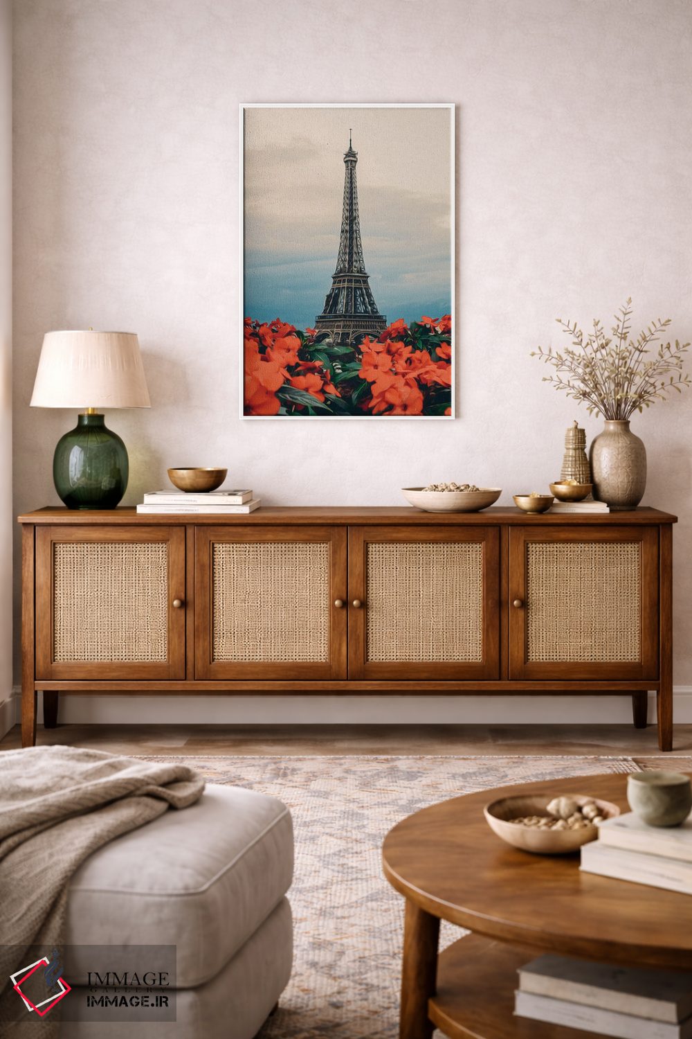 تابلو دکوراتیو بگونیا نارنجی پاریس اثر ایوجنیا بیدیوک - D2W