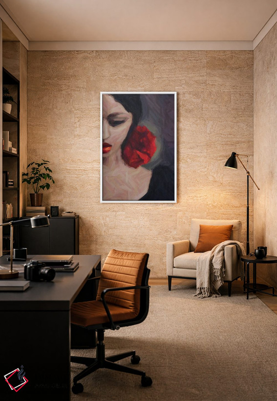تابلو دکوراتیو پرتره یک رقاص اسپانیایی اثر ایوجنیا بیدیوک - D5W