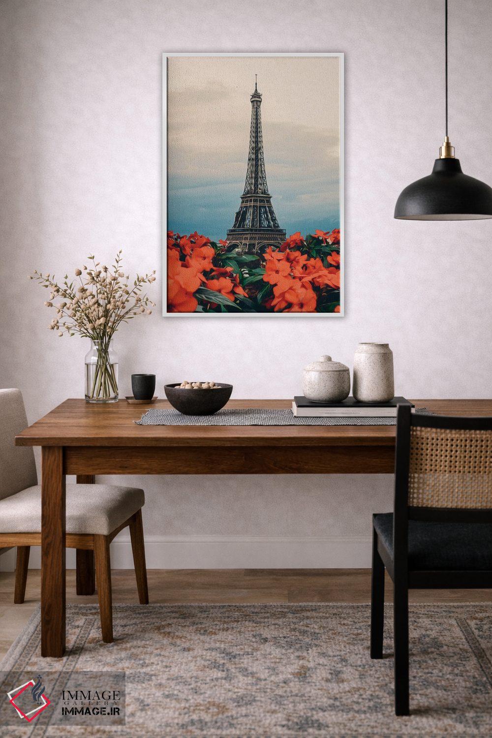 تابلو دکوراتیو بگونیا نارنجی پاریس اثر ایوجنیا بیدیوک - D3W