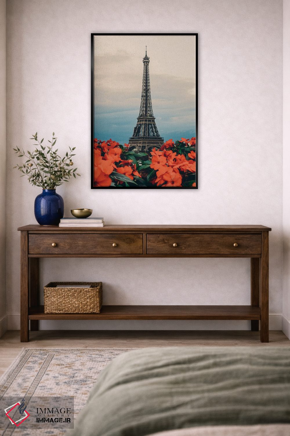 تابلو دکوراتیو بگونیا نارنجی پاریس اثر ایوجنیا بیدیوک - D5B