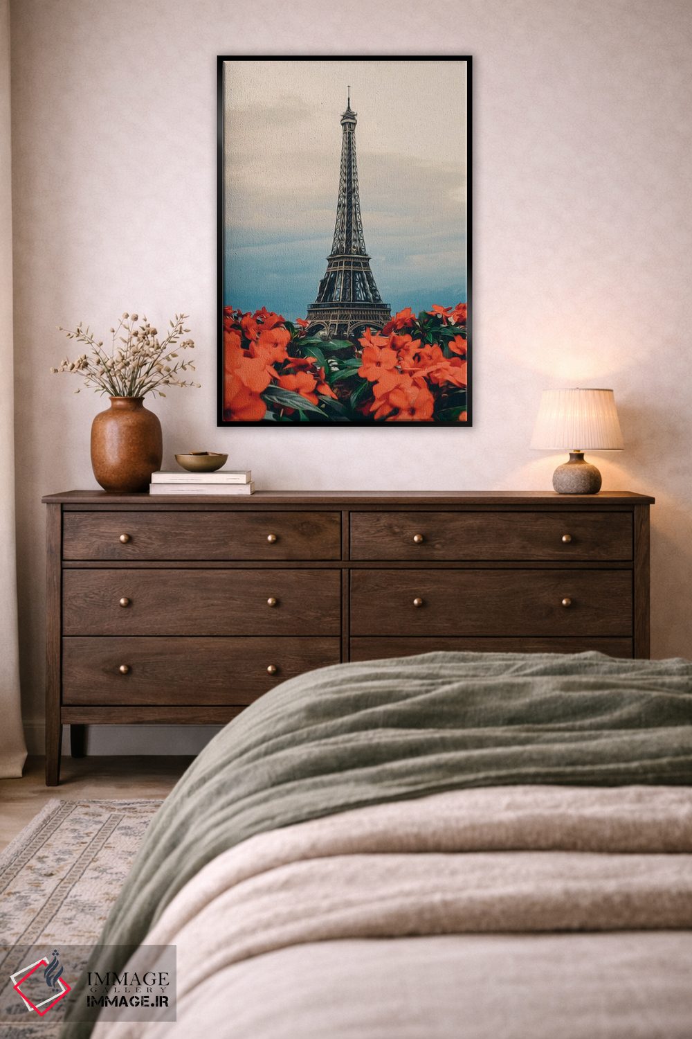 تابلو دکوراتیو بگونیا نارنجی پاریس اثر ایوجنیا بیدیوک - D4B