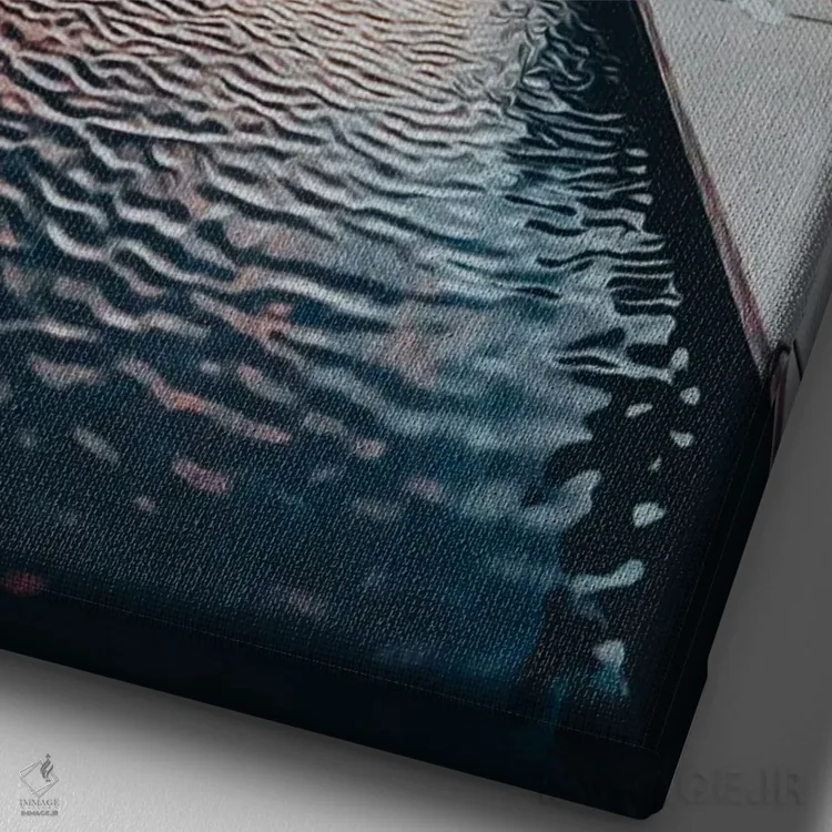 تابلو دکوراتیو استخر در بیابان اثر ایوجنیا بیدیوک - نمای نزدیک بافت بوم