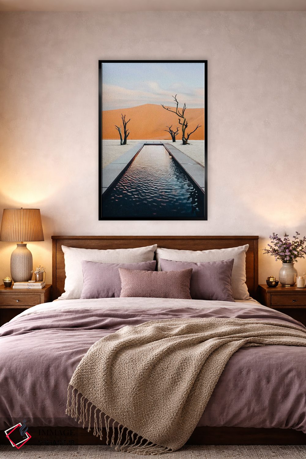 تابلو دکوراتیو استخر در بیابان اثر ایوجنیا بیدیوک - D4B