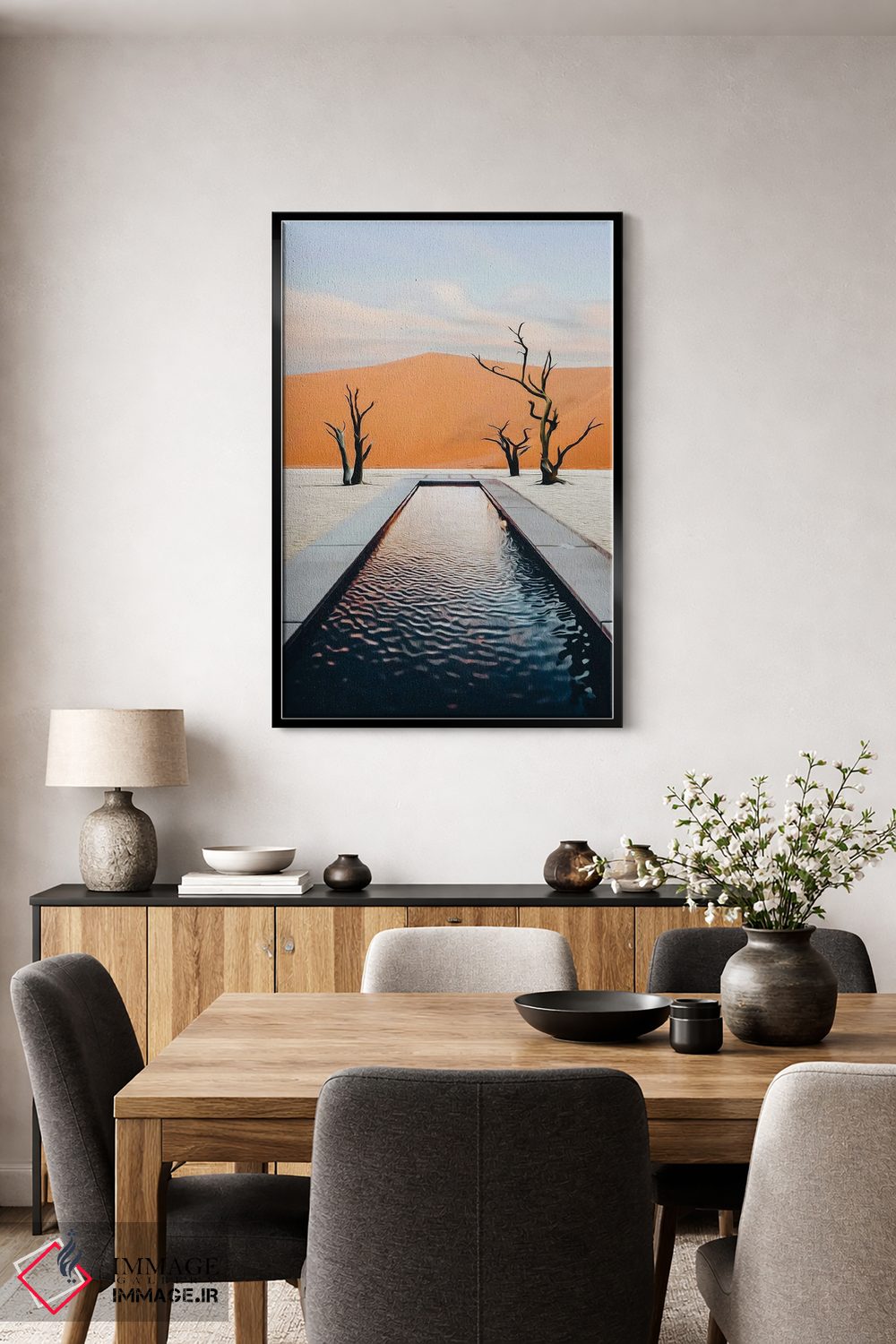 تابلو دکوراتیو استخر در بیابان اثر ایوجنیا بیدیوک - D5B