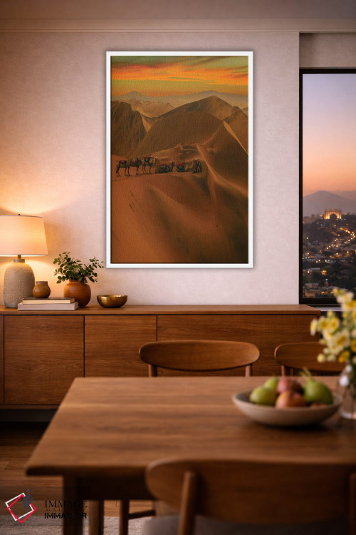 تابلو دکوراتیو کاروان در بیابان اثر ایوجنیا بیدیوک - D1W