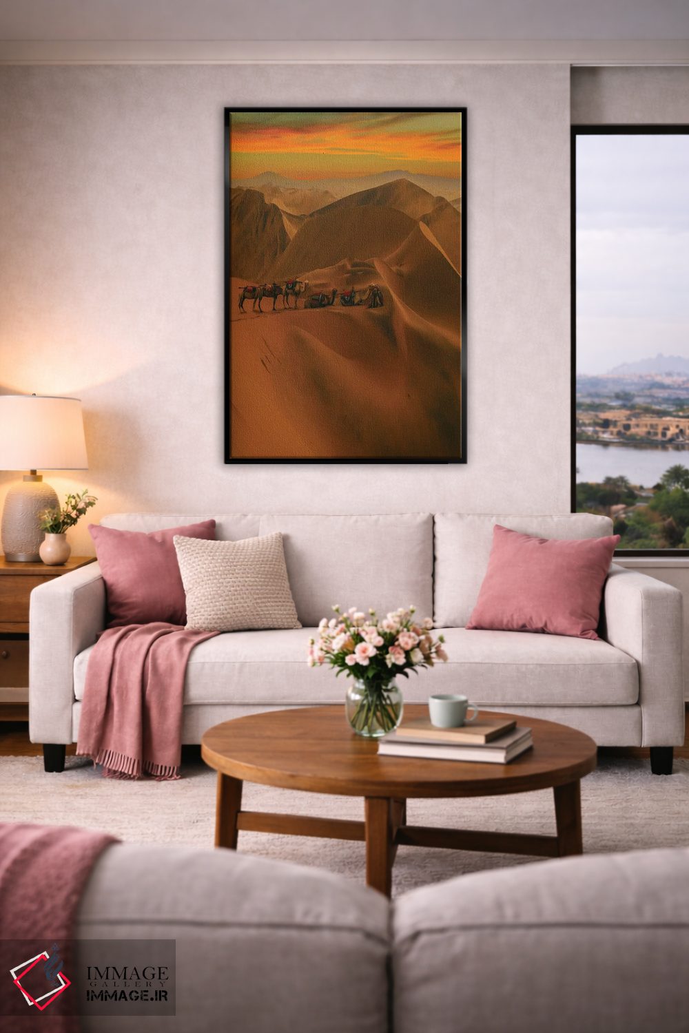 تابلو دکوراتیو کاروان در بیابان اثر ایوجنیا بیدیوک - D5B