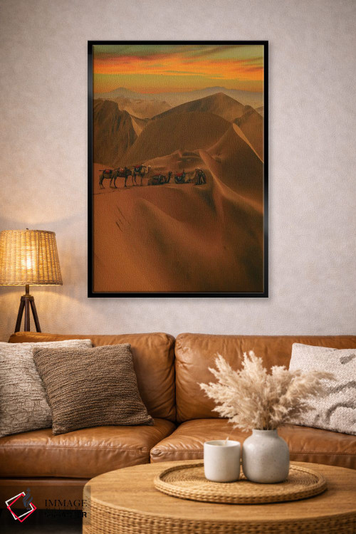 تابلو دکوراتیو کاروان در بیابان اثر ایوجنیا بیدیوک - D3B