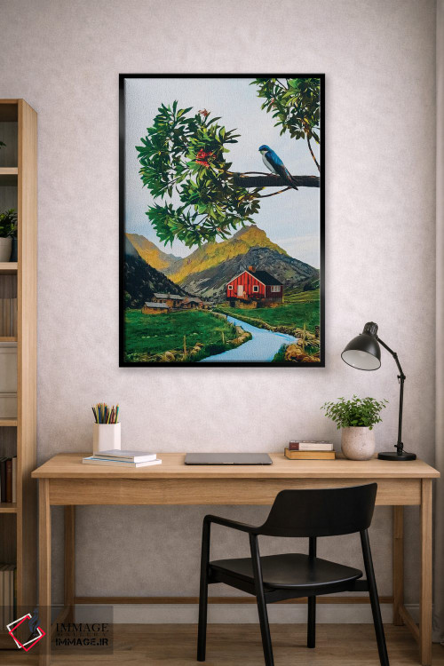 تابلو دکوراتیو پرستویی روی شاخه اثر ایوجنیا بیدیوک - D2B