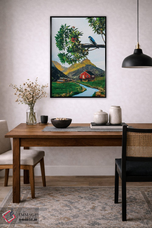 تابلو دکوراتیو پرستویی روی شاخه اثر ایوجنیا بیدیوک - D4B