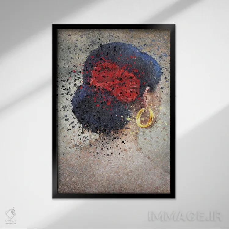 تابلو دکوراتیو کولی اثر ایوجنیا بیدیوک - نمای قابدار مشکی