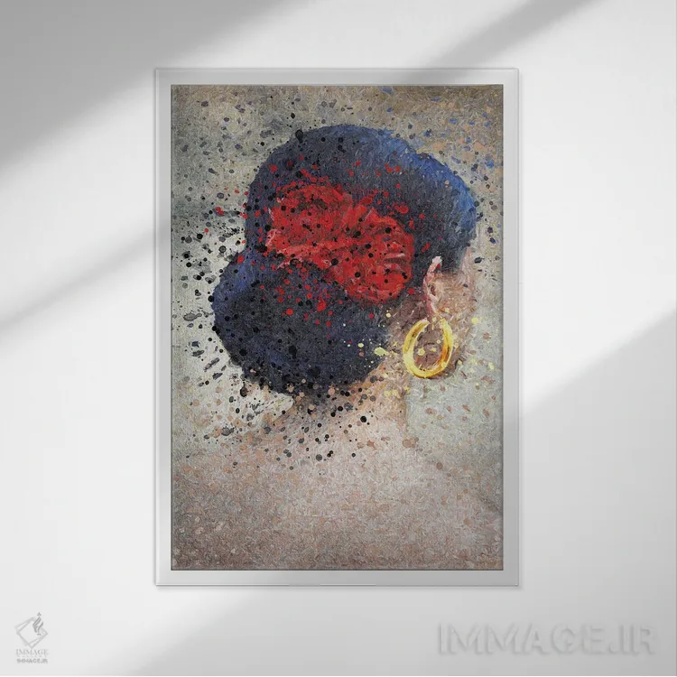 تابلو دکوراتیو کولی اثر ایوجنیا بیدیوک - نمای قابدار سفید