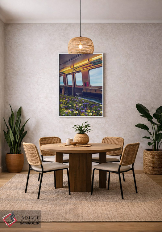 تابلو دکوراتیو رشد گل های وحشی در واگن مترو اثر ایوجنیا بیدیوک - D2W