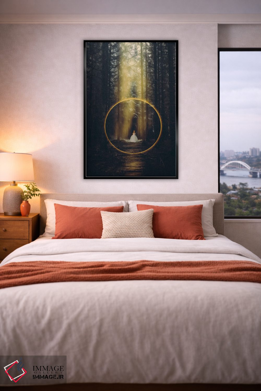 تابلو دکوراتیو شاهزاده در پشت طاق آتش در جنگل اثر ایوجنیا بیدیوک - D5B