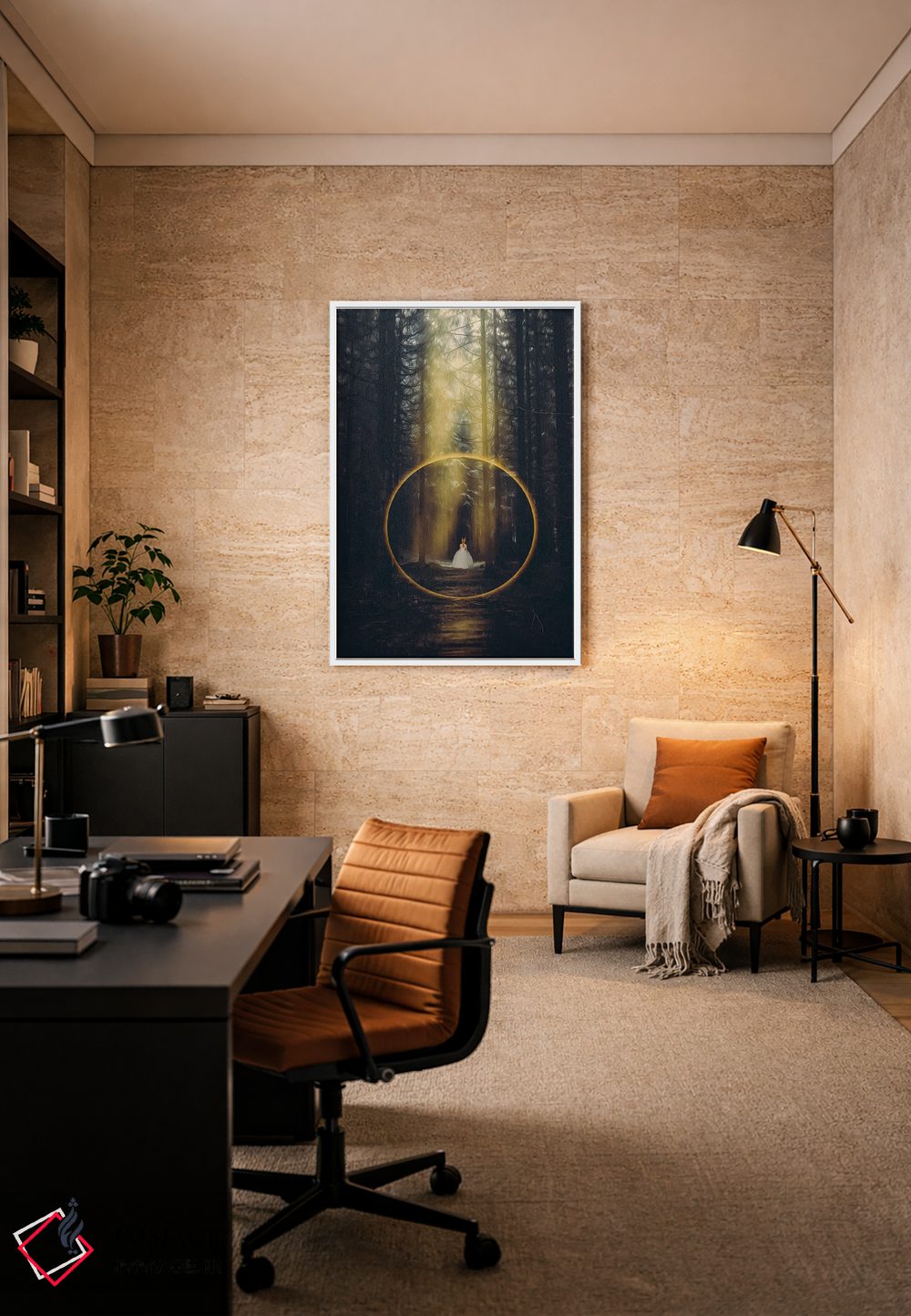 تابلو دکوراتیو شاهزاده در پشت طاق آتش در جنگل اثر ایوجنیا بیدیوک - D6W