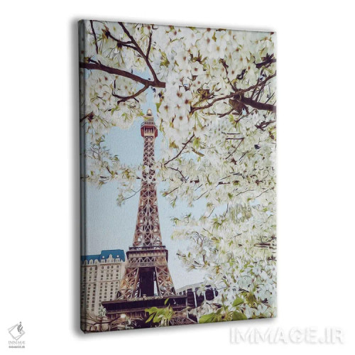 تابلو دکوراتیو شکوفه های گیلاس پاریس اثر ایوجنیا بیدیوک - نمای پرسپکتیو محصول