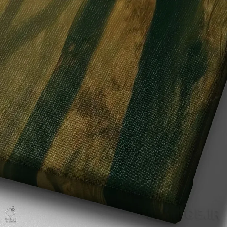 تابلو دکوراتیو خفاشی در جنگل تاریک اثر ایوجنیا بیدیوک - نمای نزدیک بافت بوم