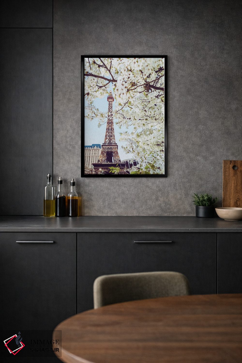 تابلو دکوراتیو شکوفه های گیلاس پاریس اثر ایوجنیا بیدیوک - D1B